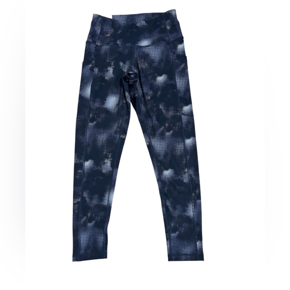 Zella Preform Leggings, high waisted, side pockets, Size XS, Blue/White, NWT - Picture 1 of 8